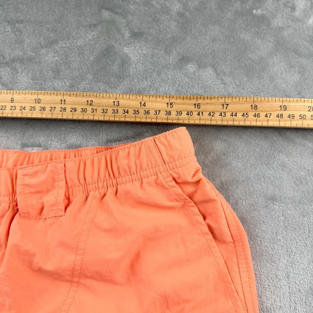 Columbia Women's Orange Hiking Cargo Shorts Size Large AL4572 Elastic Waist 6